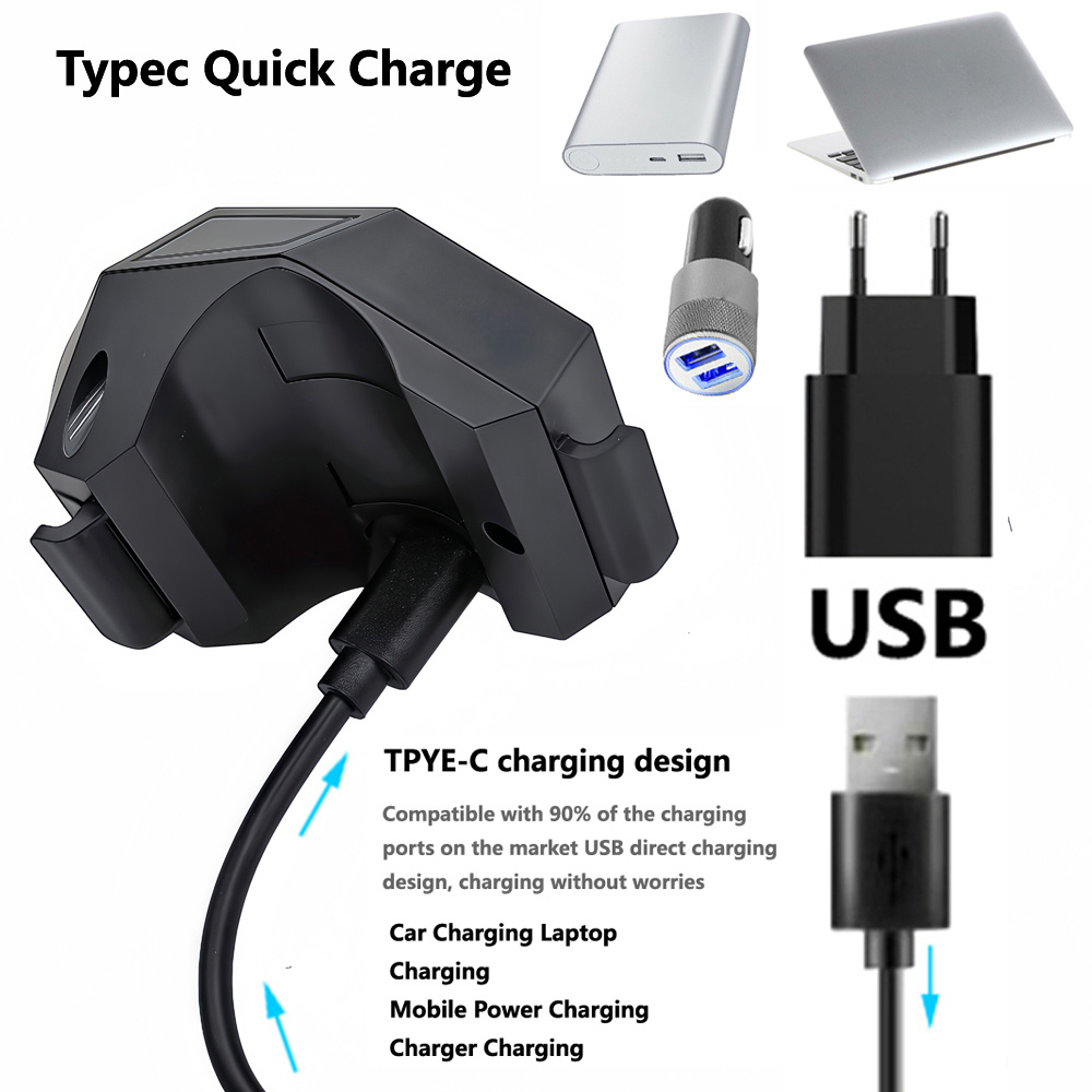 1 buc. Claxon Bicicletă Reîncărcabil | Alarmă Anti-Furt Puternică de 120db pentru Ciclism și Trotinete, Alimentare USB, Material ABS Durabil, Perfect pentru Ciclism în Aer Liber