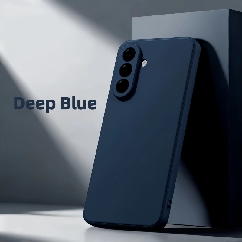 TEMU Phone Case - Stylish Solid--absorbing Liquid Phone Case For S26/s25/s24/s23/s22/s21/s20