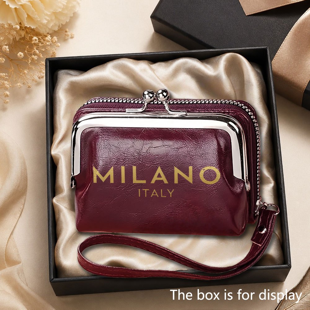 TEMU 1pc New Italian Women's Large Capacity Vintage Wallet Clutch Multi-functional Portable Cash Storage Wallet Suitable For Cash Cards Travel And