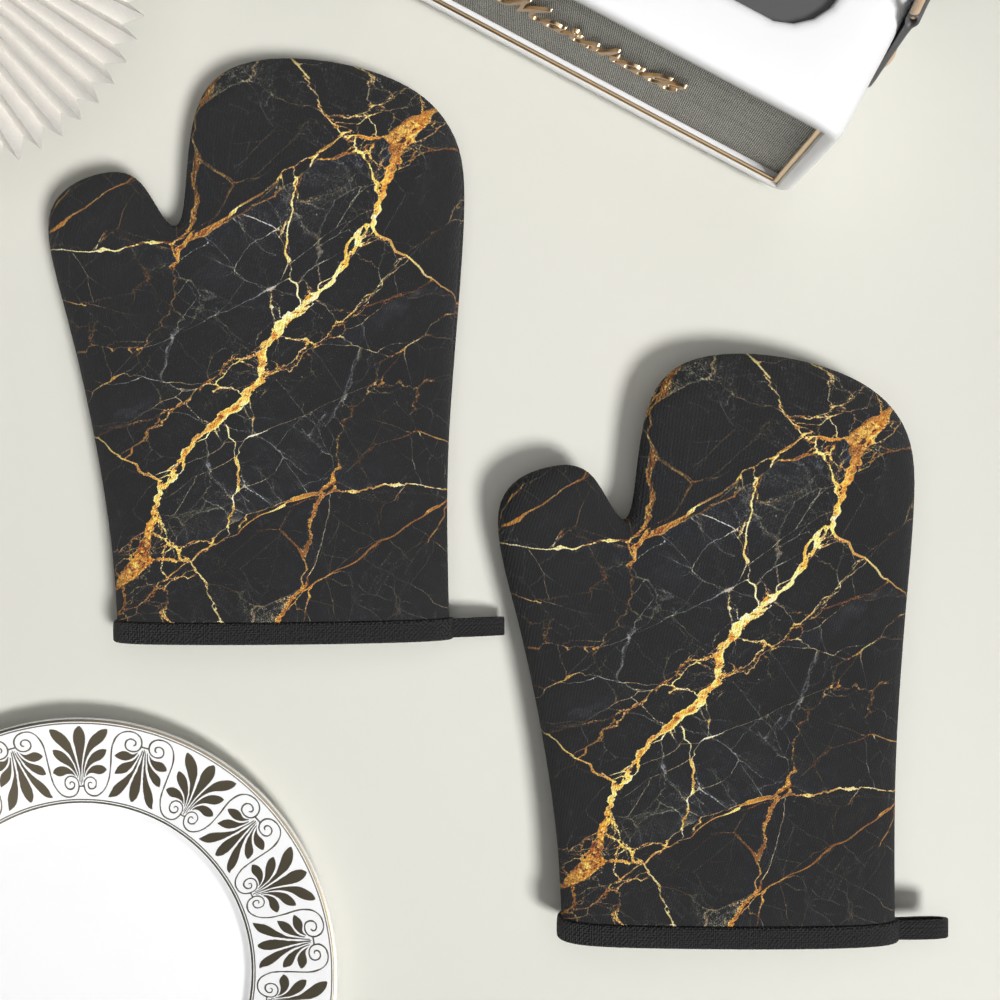 TEMU Lot de 2, Maniques de Four Antiadhésives et Résistantes à la Chaleur à Motif Marbre, 10,,7 Pouces, Convient pour la Décoration de Cuisine, , , ,