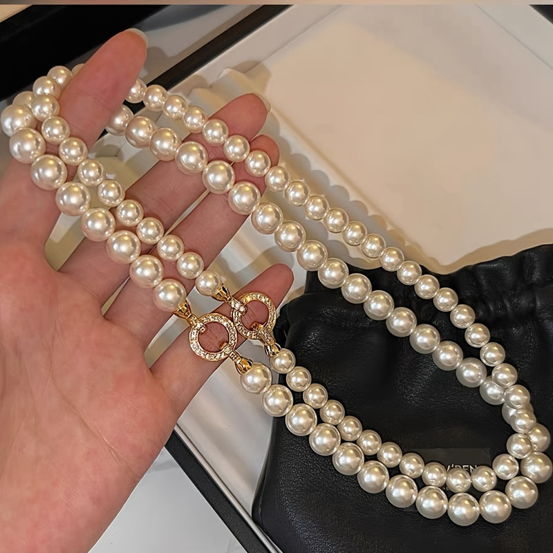 10mm Faux Pearl Necklace, Elegant & Romantic, Gift for Her