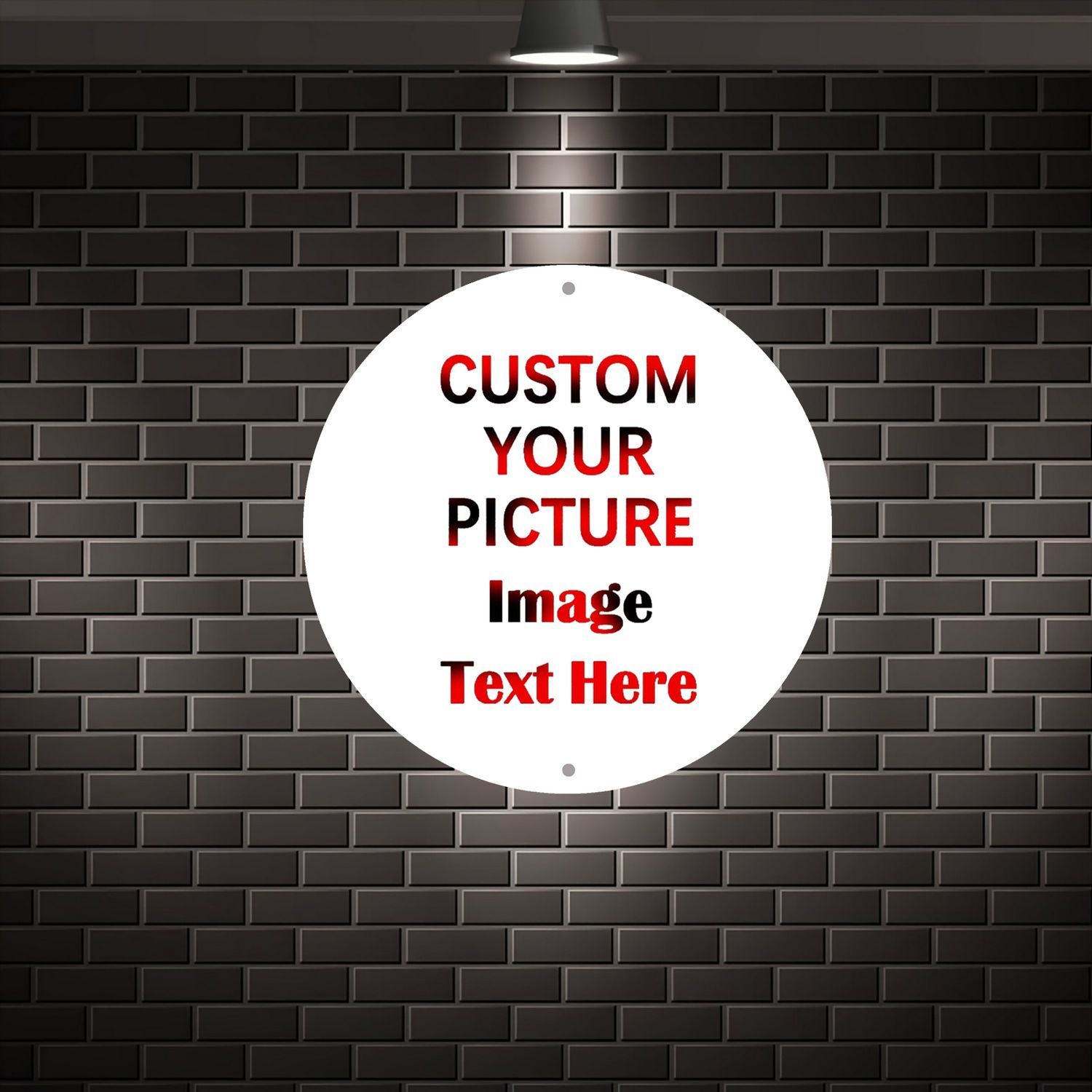 TEMU 2d Flat, 1pc Customizable Metal Round Signage 8x8 Inches - Your Personal Custom Products, Room Wall Signs, Home Decoration Metal Posters Gift