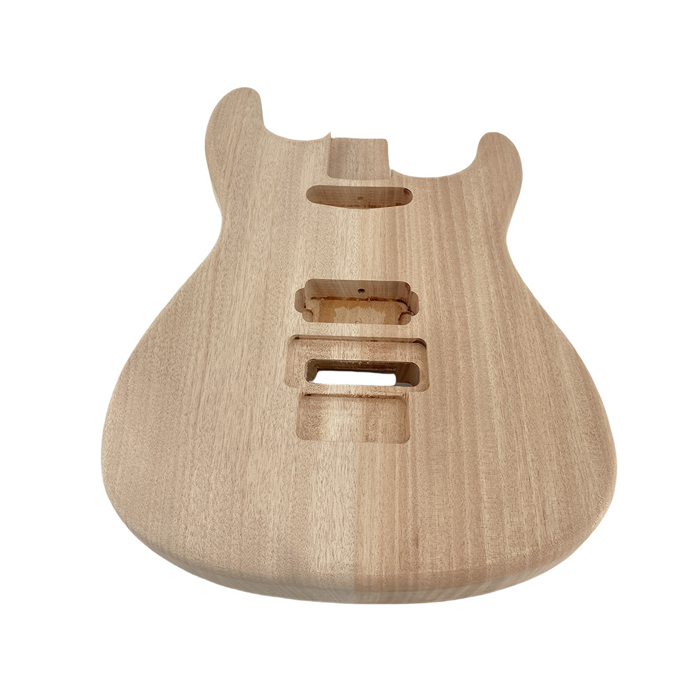 Electric Guitar Body for ST style Guitar Accessory DIY Guitar Body Unfinished Mahogany, Guitar Repair Part, Instrument Customization, Vintage Electric Guitar, Standard Guitar Shape, Unfinished Wood, Durable Mahogany, Replacement Guitar, Musicians Diy