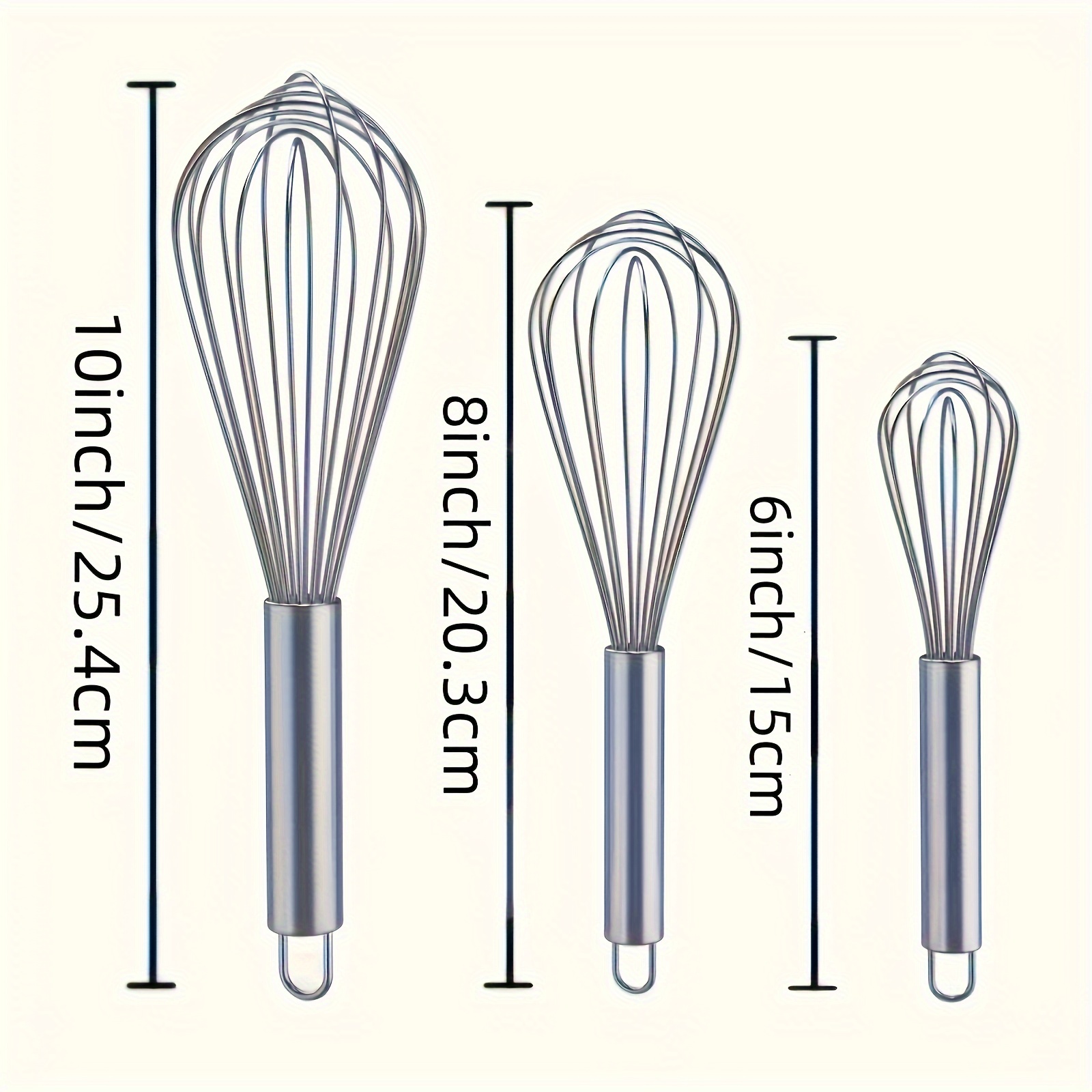 3pcs stainless steel whisk set manual egg beater   8 inch 10 inch and 12 inch for mixing whisking and blending   version with   kitchen whisk stainless steel whisk durable kitchen tool