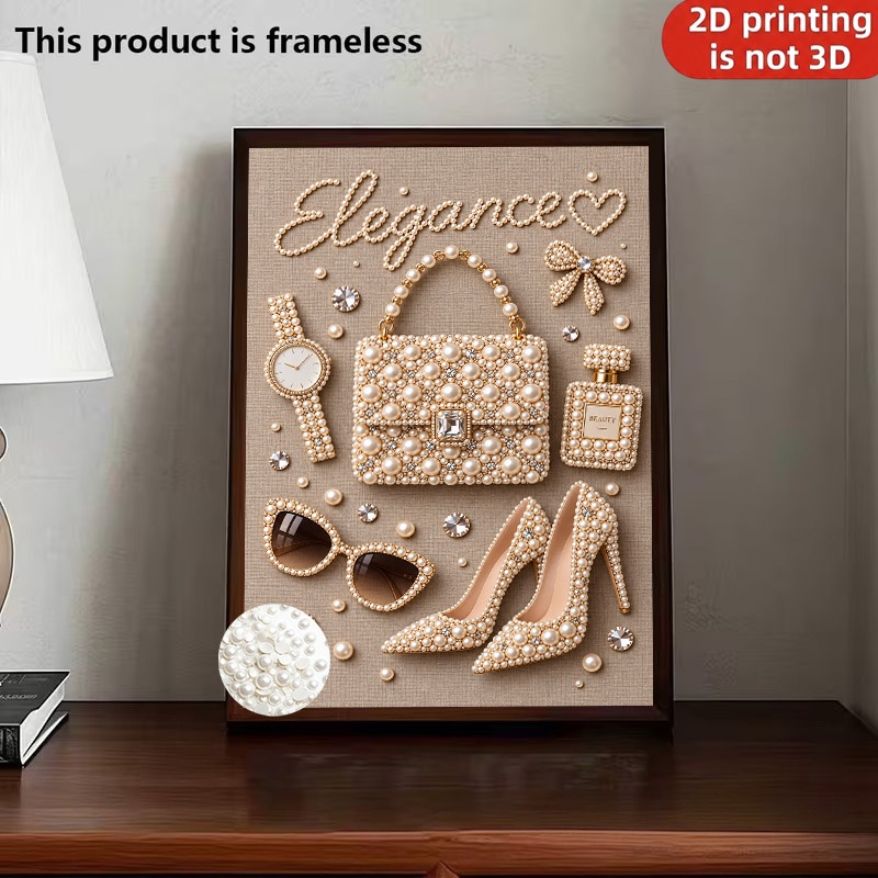 TEMU Peinture à Perles 2D DIY Cadre, un Accessoire Élégant, Luxueux et avec . Kit Créatif de Peinture Diamant des Embellissements à et au Diamant