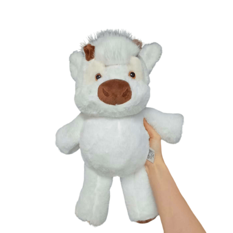 Image of White Highland Cow Plush Doll, Plush Toy Pillows Cute Long-haired Cow Figurine, Kids Birthday Gift, Valentine's Day Gift, Family Gathering Souvenir, Gift
