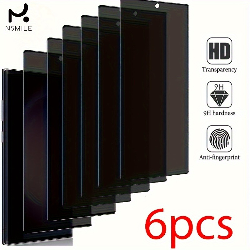 E-shop 6 Stück gehärtete Glas-Displayschutzfolien, hochauflösend, kratzfest privatsphäreschützend, geeignet für for Samsung Galaxy S21 S21+ S22 S22+