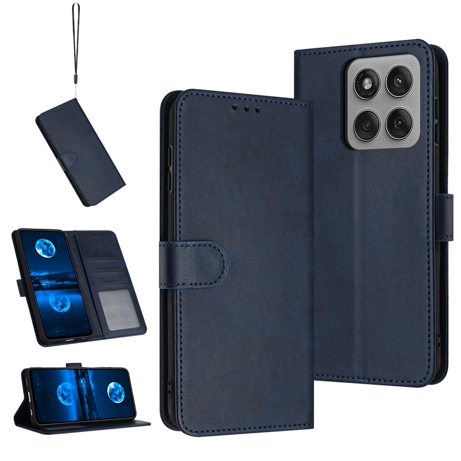 TEMU Phone Case: Compatible With Motorola Edge 60/60 Stylus Texture 60pro/60fusion Business Solid Color Calfskin Pattern Card Holder Phone Case Edge