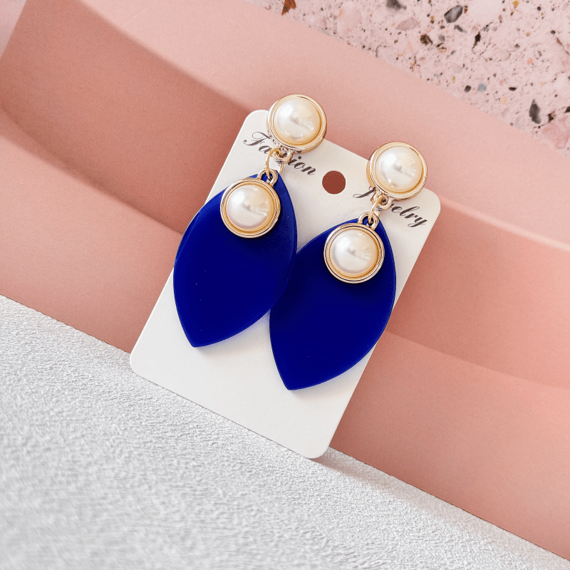 Image of Vintage Classic Earrings, With A Backing And A White, Featuring , Retro, And Bohemian Style, Are An For Wearing Or Gifts To Industries.