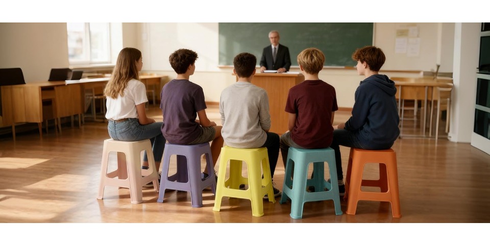 5/10 Pack Stackable Classroom Stools, 18.8