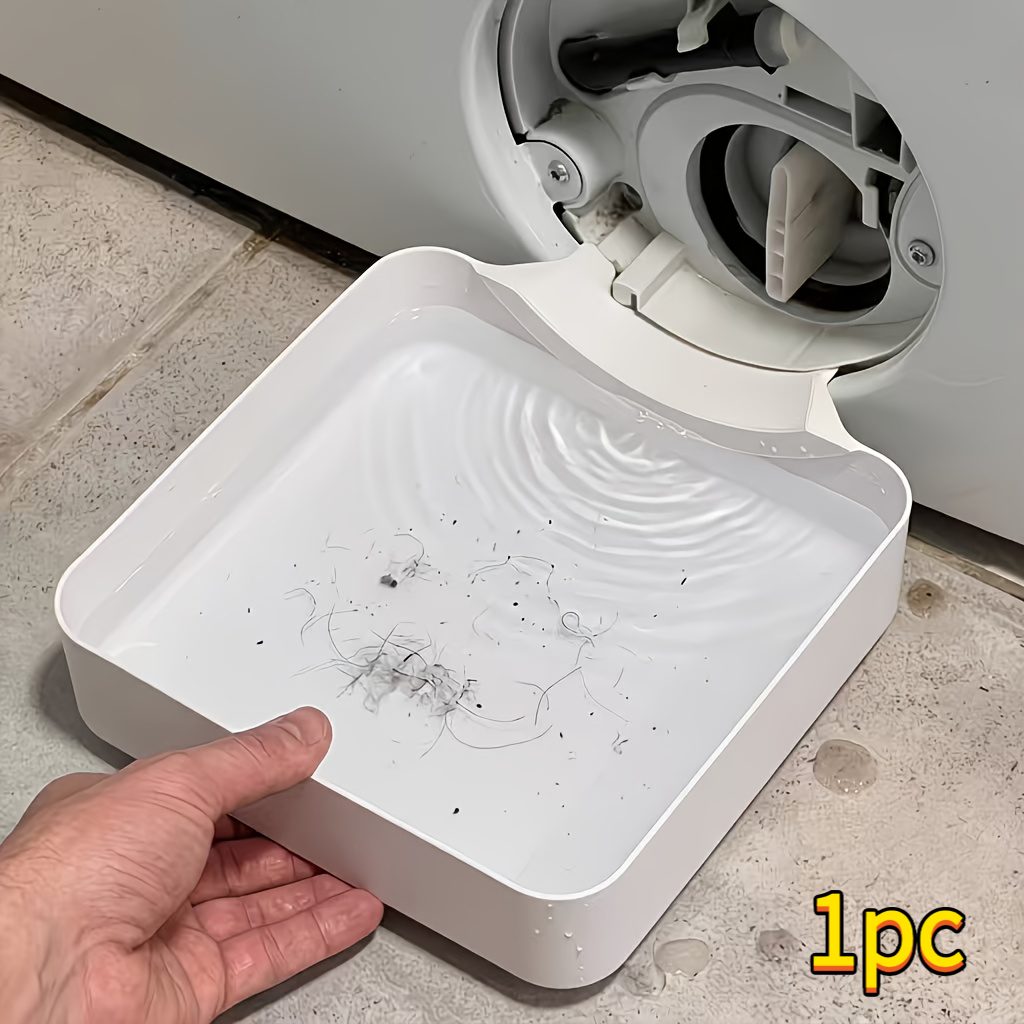 Image of 1pc Washing Machine Drain Tray, Washing Machine Drain Outlet , Filter Residue Water Tray, Preventing Overflow And Wet Floors In Laundry Rooms