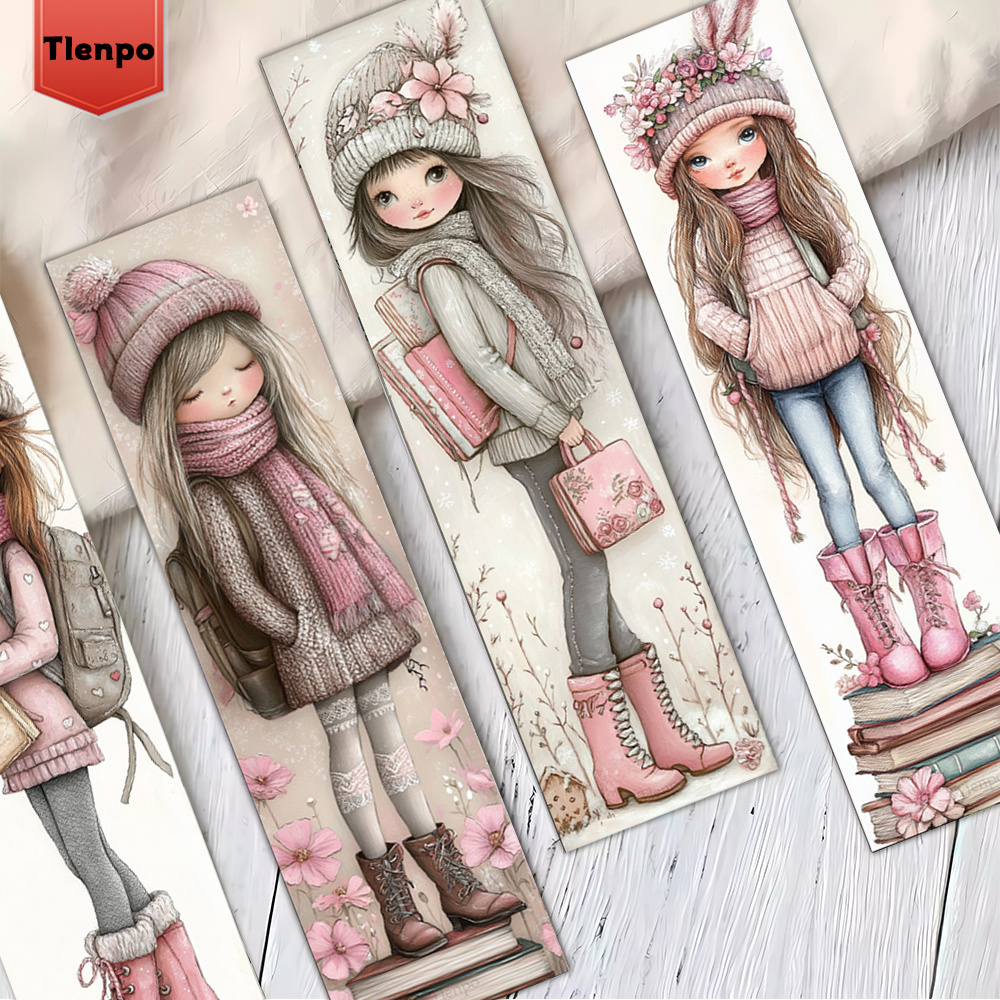 TEMU 32pcs, -themed Cozy Winter Scarf Bookmarks, Bookmarks For Girls - Book Lovers, Stylish Reading Additions, Gifts For , And