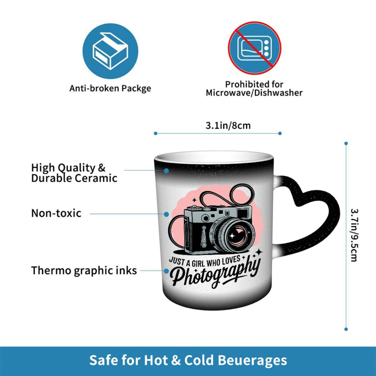 1pc with   is   a girl who   photography 11oz unique gift durable coffee cup and ceramic coffee mug     and reading and home regular use   holiday gift thanksgiving gift halloween gift birthday gift 1