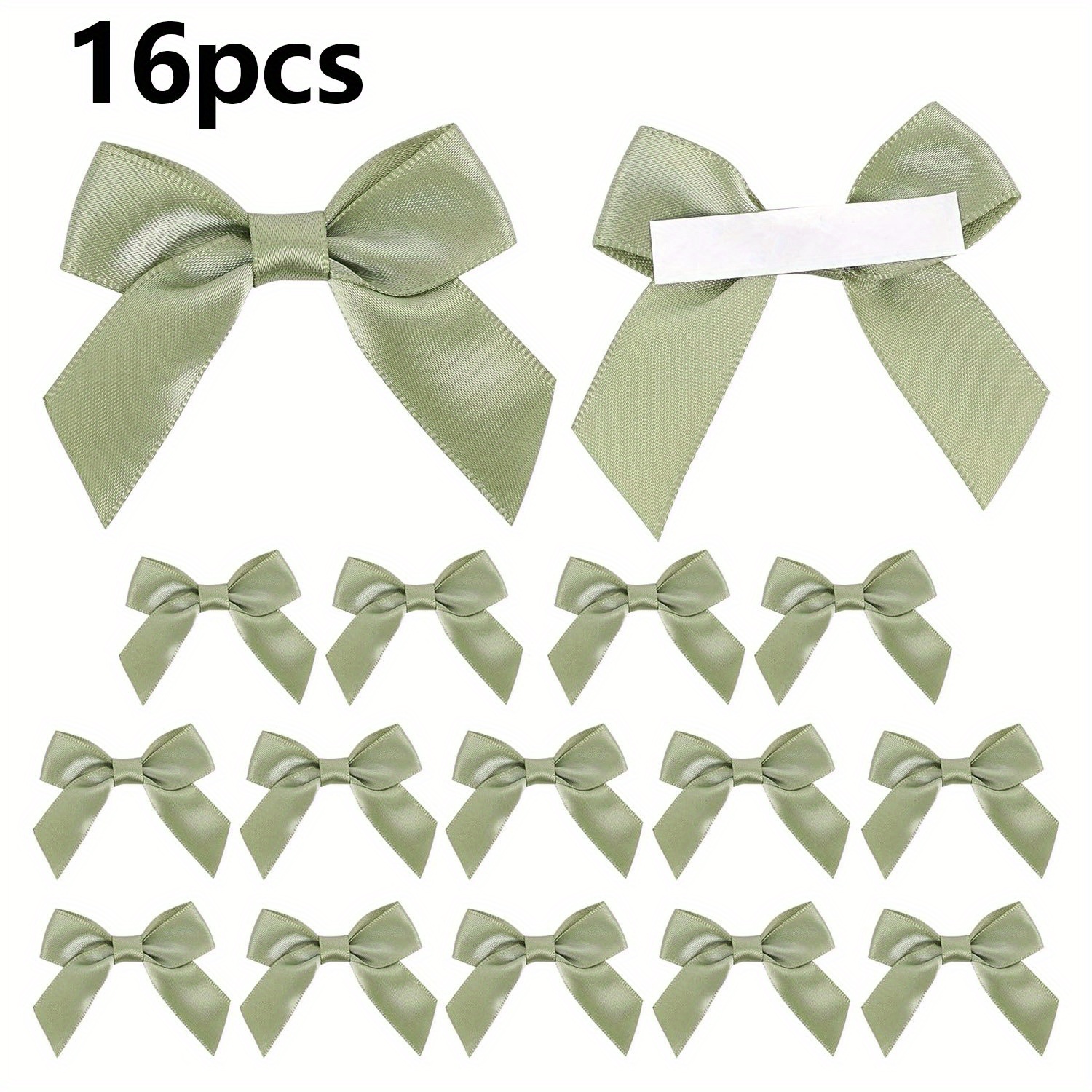 E-shop 16 Stück Selbstklebende Schleifen Dekorationen | Geeignet für Geschenktüten, Bastelarbeiten, Hochzeiten und Partydekorationen - Polyester Deko