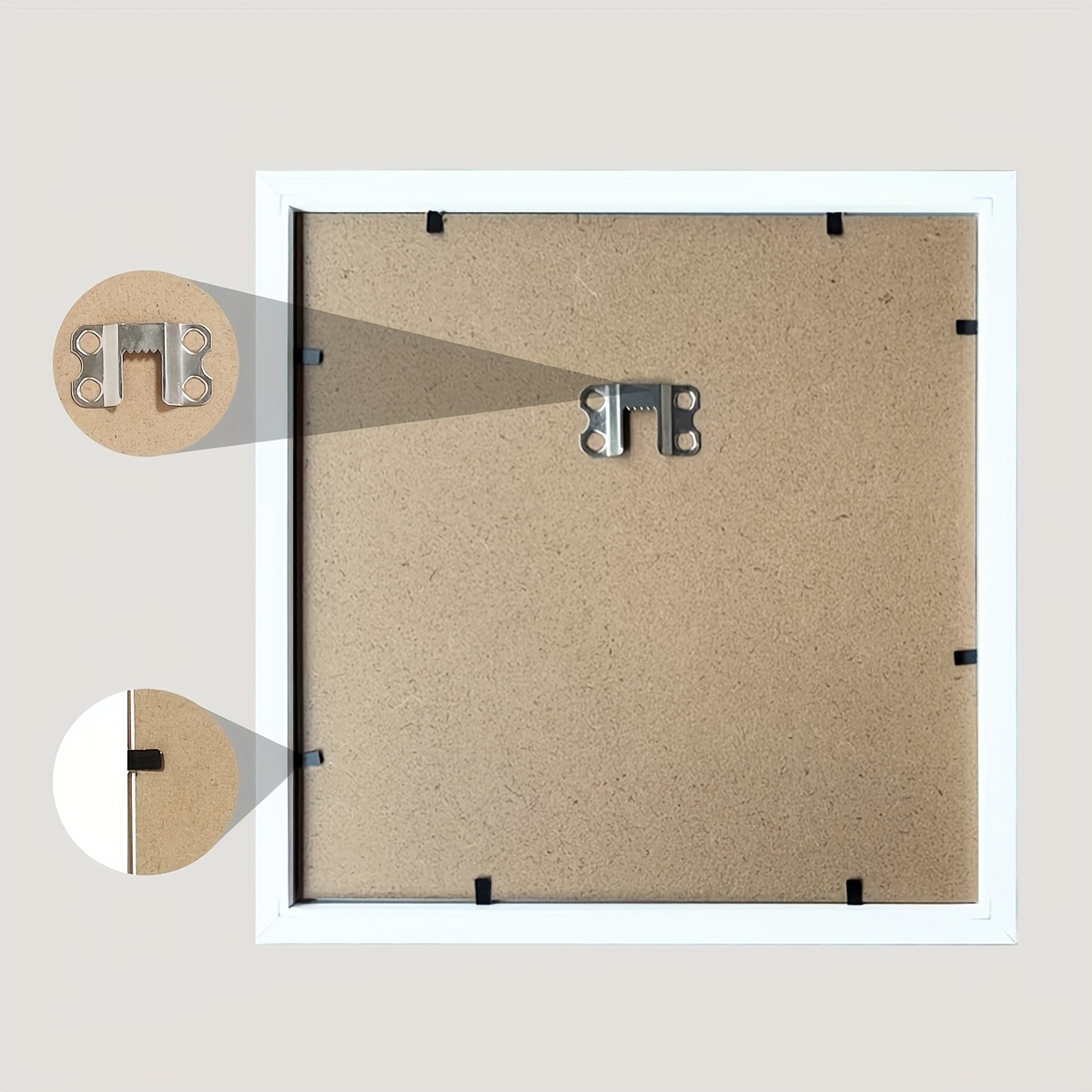6pcs Square Photo Frame Set - 15/20/25/30Cm, Tabletop And Wall-Mountable Displays, Picture Frames Multi-Size Home Decor Commemorative Gift, Photo Display (Fits 6X6 to 12X12 Inches)