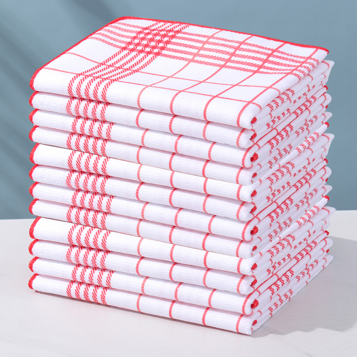 6 pack absorbent and lint free dishcloths large 40 x 60cm for   suitable for coffee machines 4 color kitchen towels plaid and checkered kitchen towels for kitchen and   supplies gift towels