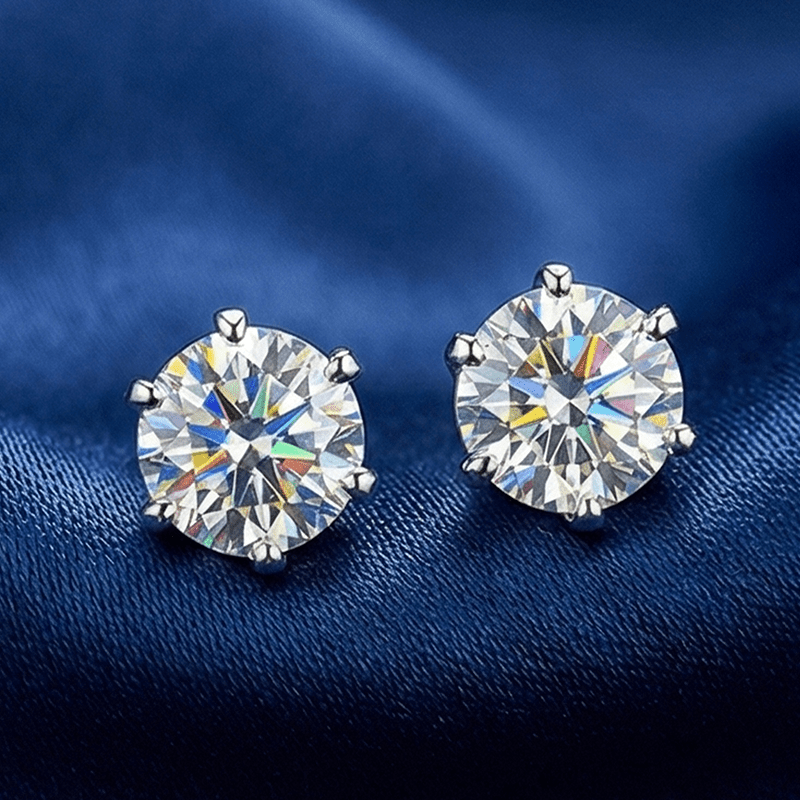 Women's 0.5/1/2/3 Carat Captivating Moissanite Stud Earrings