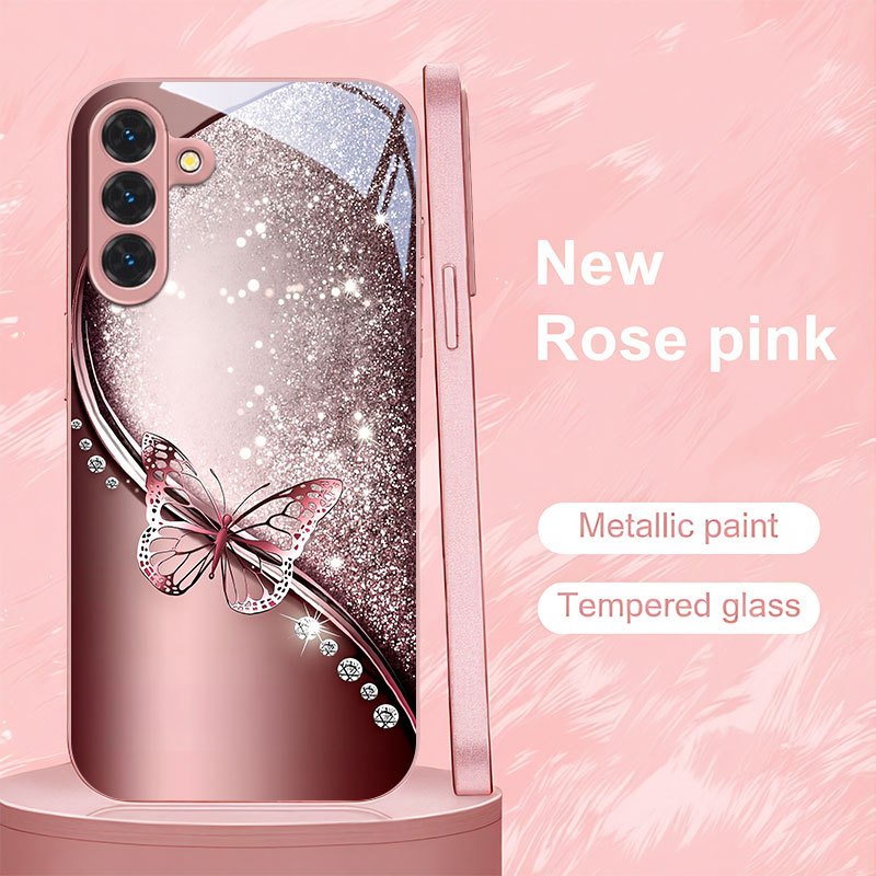 TEMU Étui Téléphone Imprimé Papillon Dégradé Rose pour for Galaxy S9+/S10/S20+/S20 Ultra/S21 5G/S21+/S22/S23 PLUS/S24 Plus/S25/S25 Edge/Note 9/Note