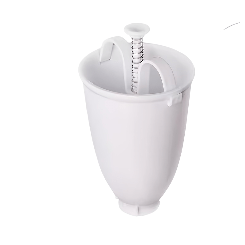 TEMU 1pc White Donut Maker- Manual Oil-fried Donut Mold, Suitable For Home And Restaurant Baking. Milk Dispenser Design. Perfect For Eid Gifts. Batch