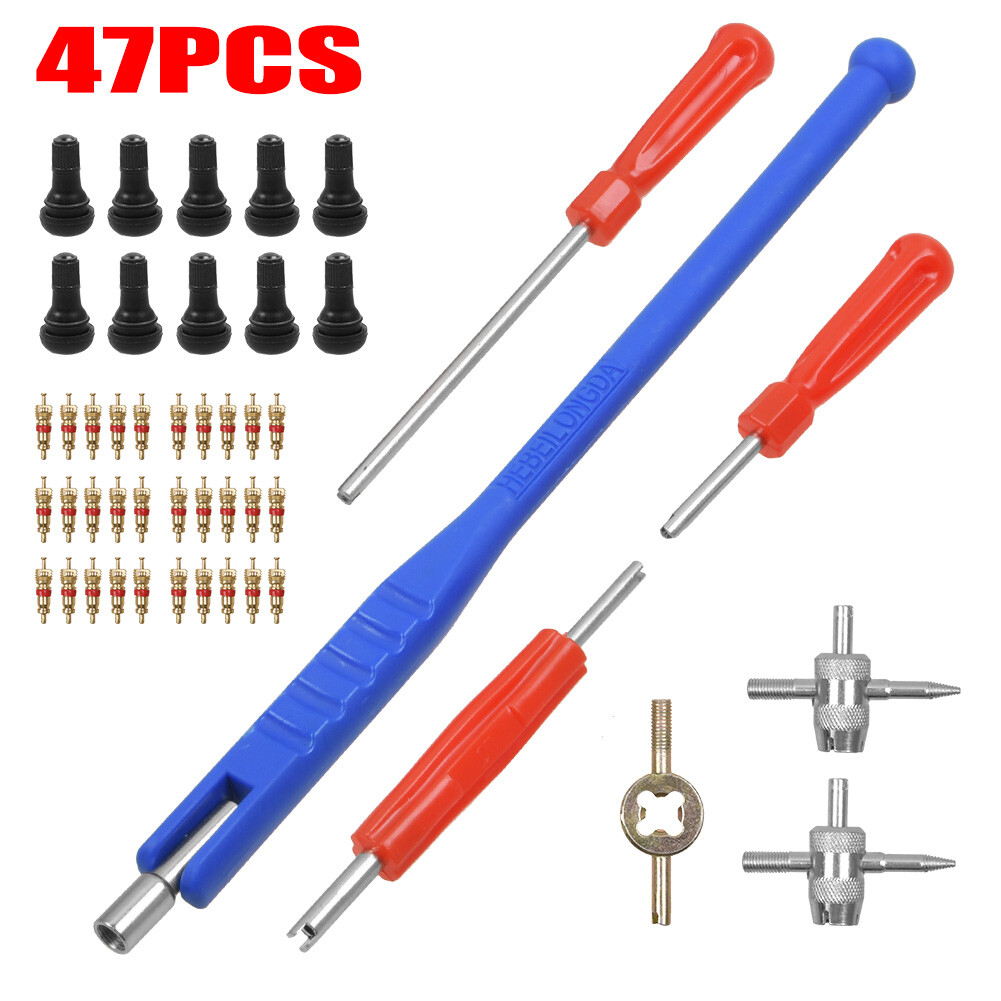 47pcs Car Tire Valve Removal Lever Extruder Repair Tool For Car Motorcycle