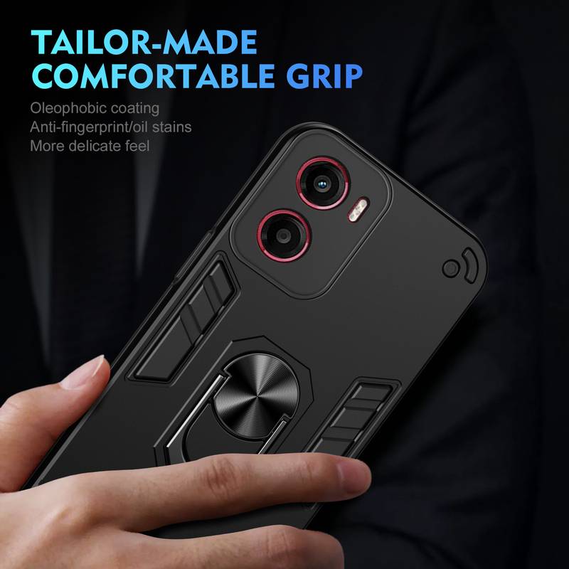Cover Portafoglio In Pelle PU Con Chiusura Magnetica Per Redmi Note 8T - Stile Business, Nero