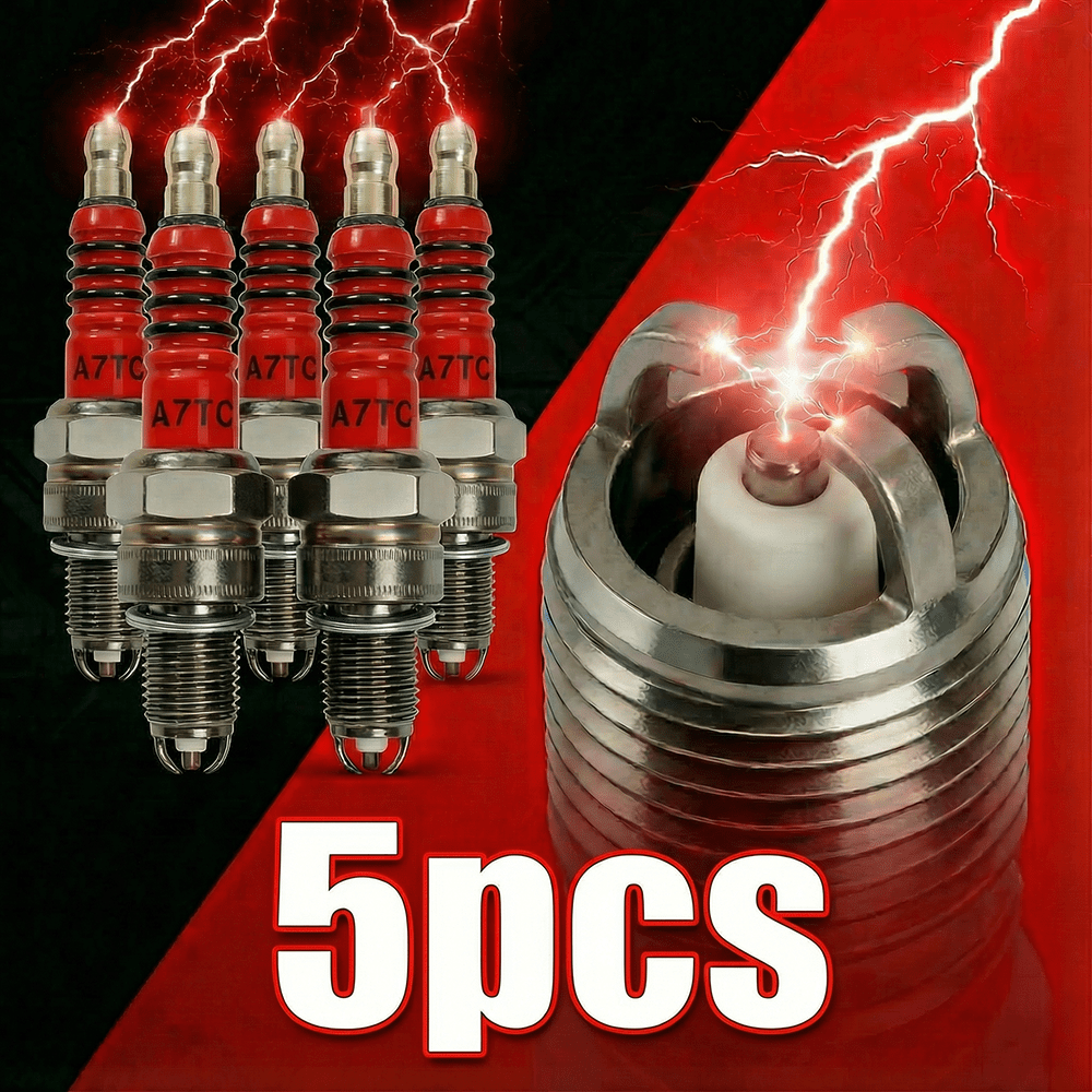 TEMU 5-pack 3-electrode Spark Plugs For Street Motorcycles: Reduced Heat Consumption, Fast Ignition, More Stable, And Increased Power For 125cc-250cc