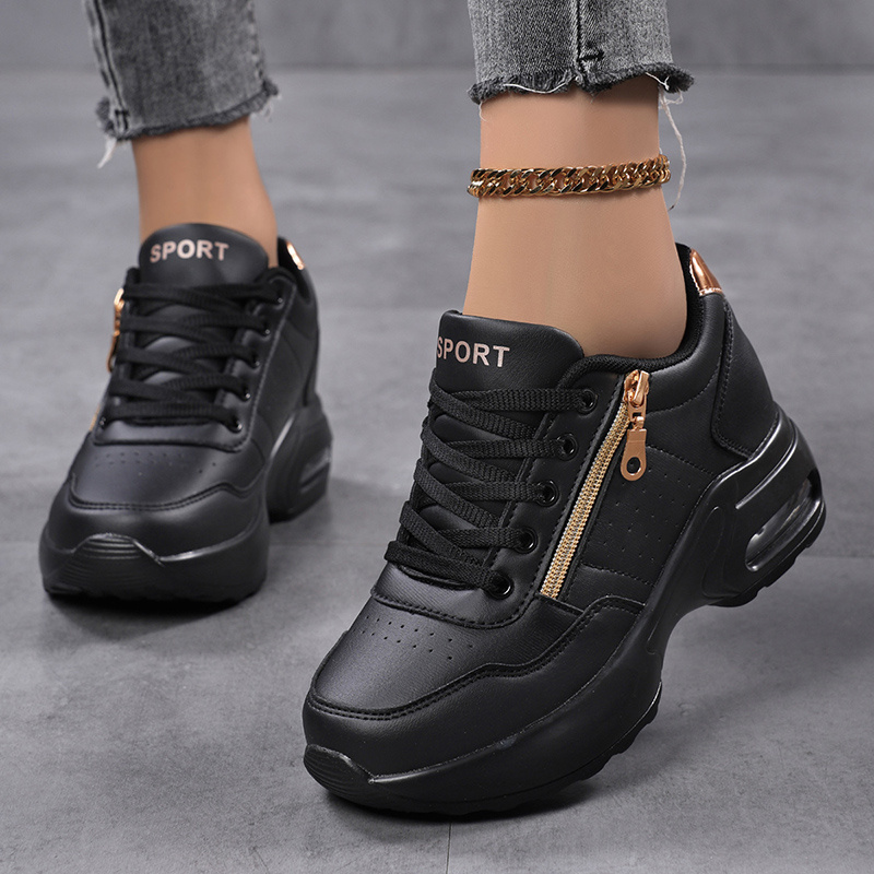 Women' Cushion Sneakers Suitable For Walking, Running & Fitness - Sole & Cushioned Insole, Upper, Lace-up Mid-top Sneakers For Gym,, Casual Wear - - Indoor/outdoor Comfortable Footwear, Women Shoes