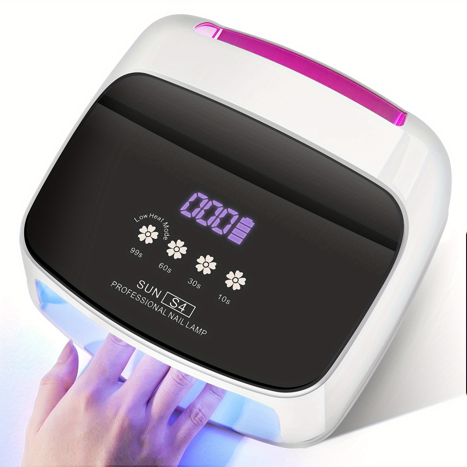 TEMU 288w Cordless Nail Lamp, Professional Led Nail Lamp With 66 Beads & Touch Display, Rechargeable Light For Gel Nails Built-in 4-timer & , Fast Curing Nail Dryer For Salon & Home