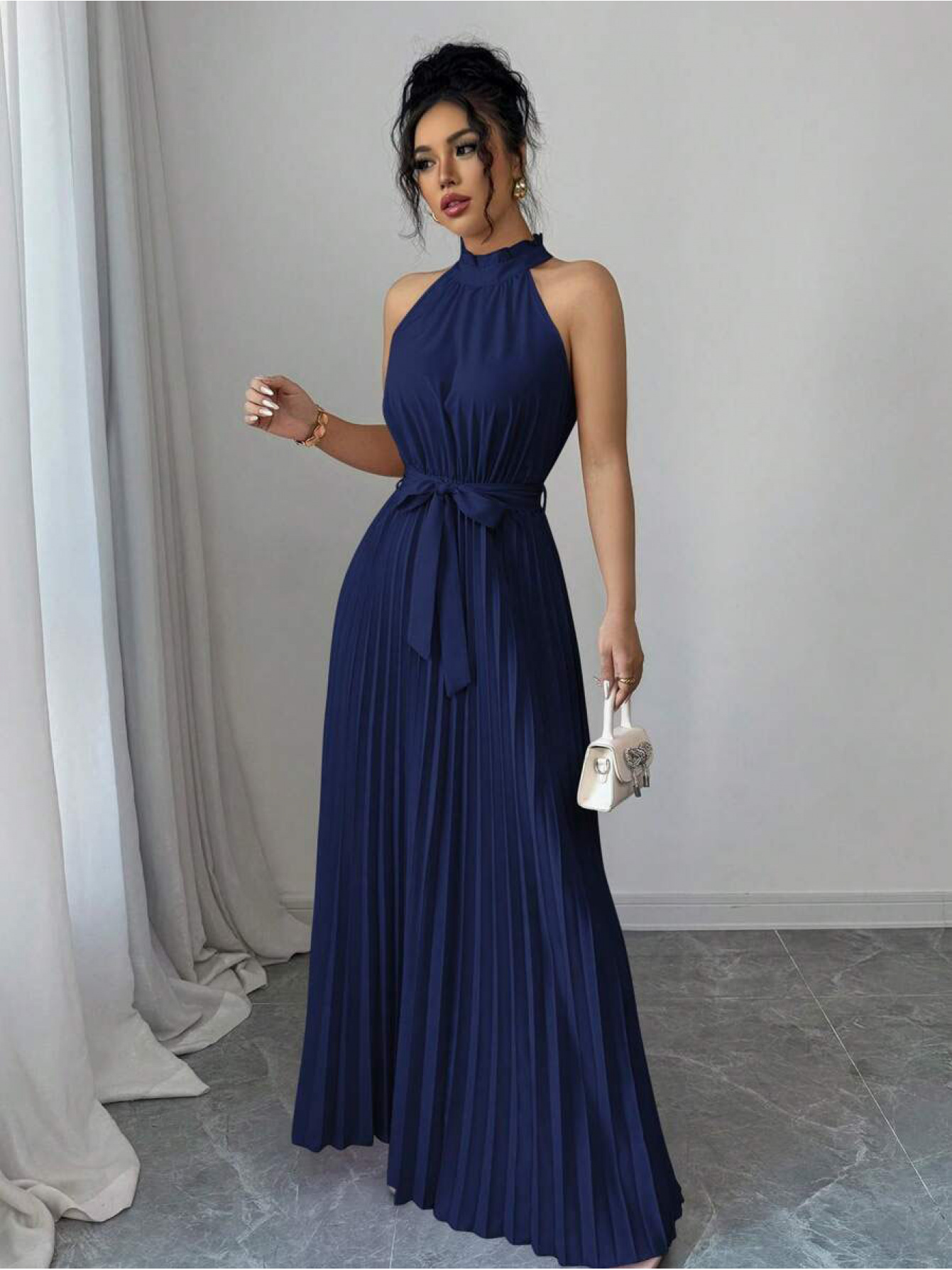 chinese dress ladies Long-Sleeve Beaded Long Formal Dress