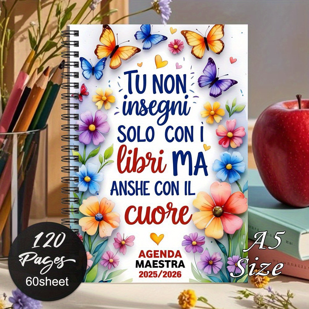 TEMU 1pc Academic Planner 2025-2026, Teacher Planning Agenda Workbook With Vibrant & , Office School Supplies, Aug 2025-jul 2026 Teacher Planner,