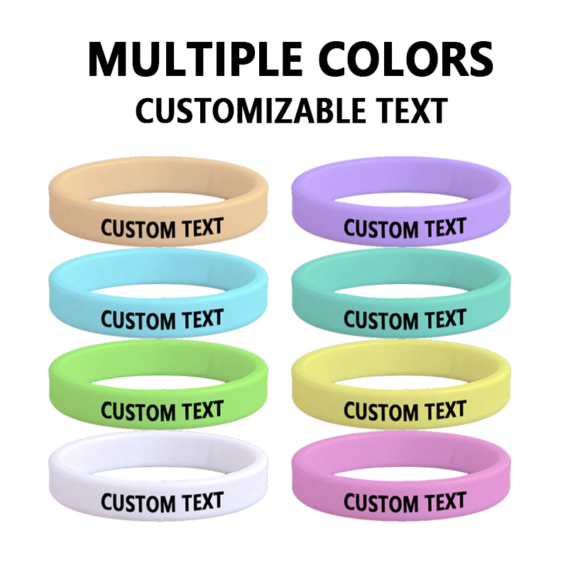30pcs Custom Glow-In-The-Dark Silicone Bracelets, Gift for Her
