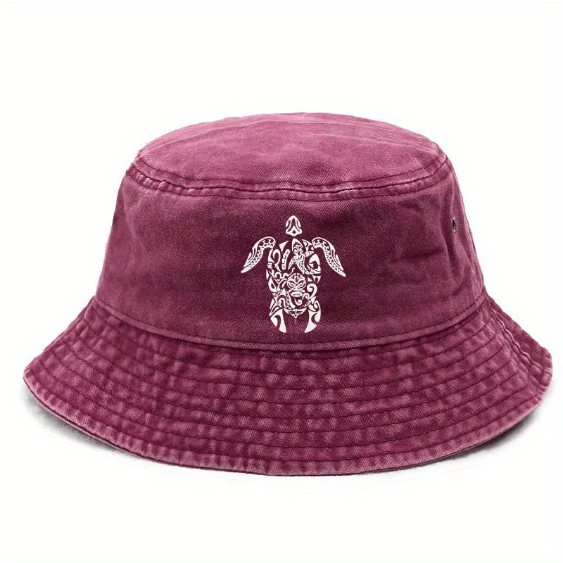 TEMU Turtle Polynesian Tattoo Print Baseball , Fashion Adjustable Baseball , Outdoor Sports Baseball