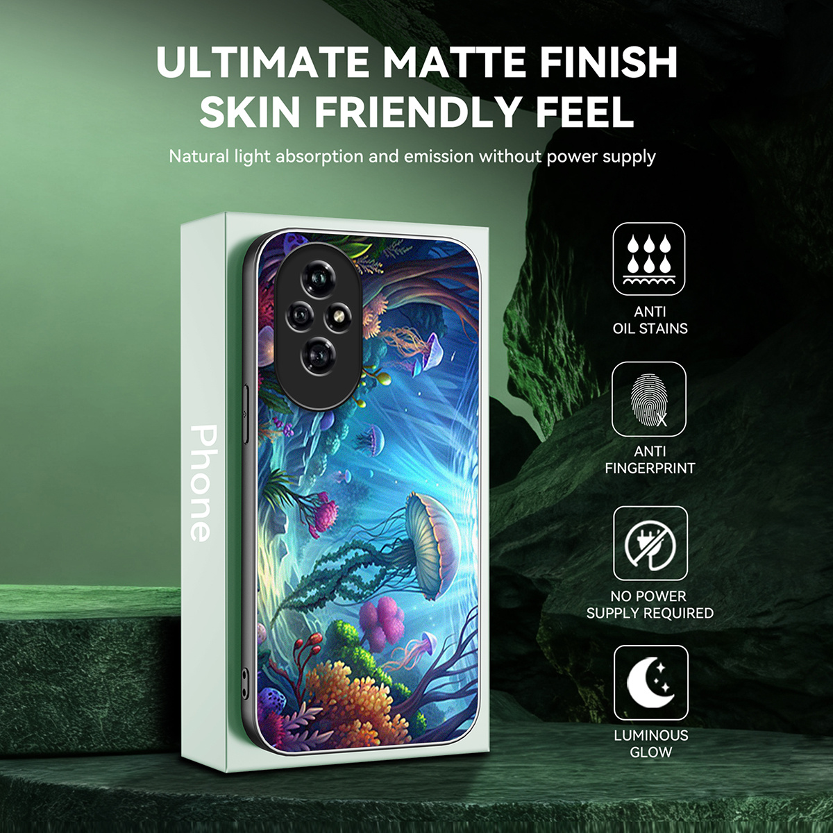 TEMU Phone Case: -the-dark Underwater Scenery Phone Case 400/300/200/100/90/80/70/60/50/30/20 Series, Honor Magic 7/6/5/4/3/, Honor