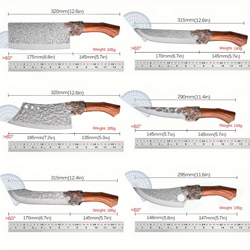 7pcs Kitchen Chef Knife Set; High Quality Chef's Knife; High Hardness Quality Steel Blade, Sharp and Durable; Essential Knives for Home Kitchen/dining; Meat Slicer Knife; Vegetable Knife; Fruit Knife; Butcher Knife; Chicken Deboning Scissors.