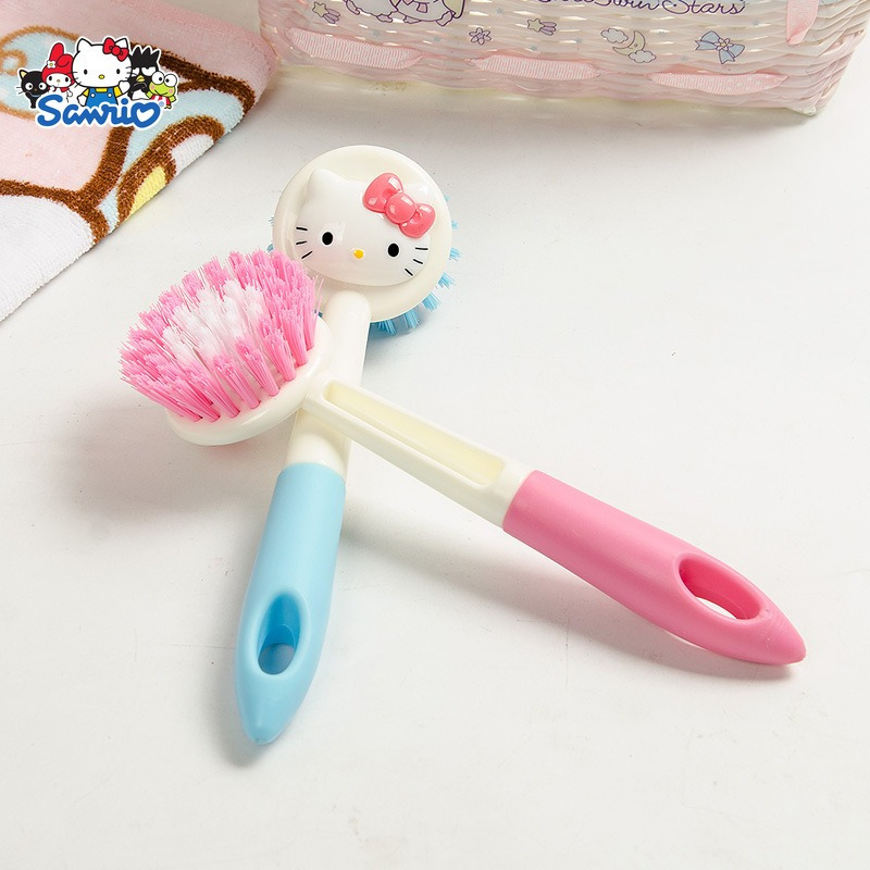 

Sanrio Hello Kitty Cartoon Cleaning Brush - Cute Multi-functional Dish & Pot Scrubber, Stain Removal, Non-electric Plastic, Hello Kitty, Effective Stain Removal