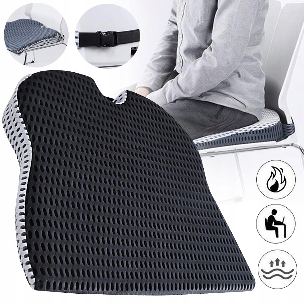 Car Wedge Seat Cushion, Seat Pillow For Office Chairs, Wheelchair, Kitchen Chairs, Recline, Car Seats