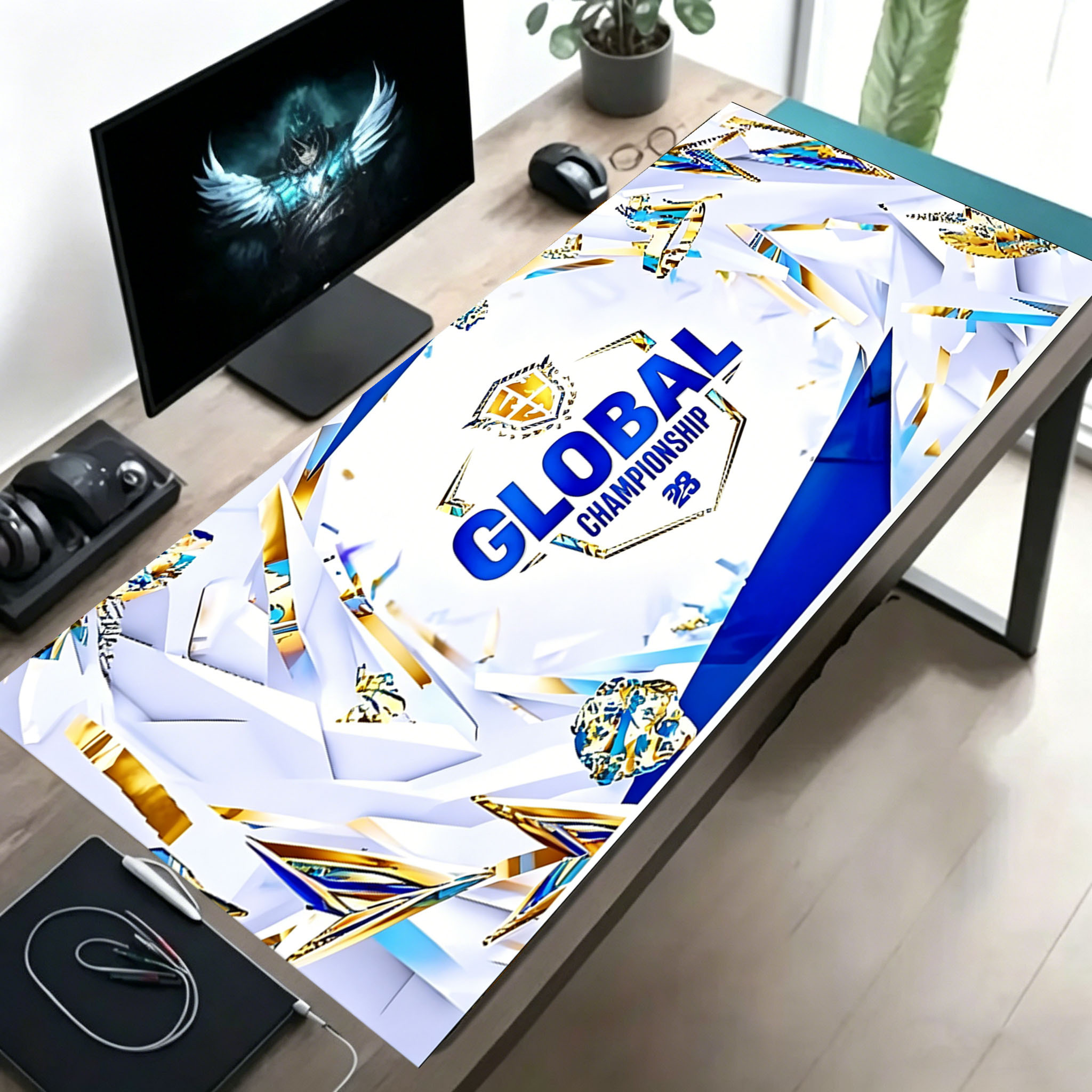 TEMU Tapis de souris de jeu étendu 1 pièce et tapis de pour ordinateur de bureau - de - Tapis de pour ordinateur portable, tapis de bureau d'étude -