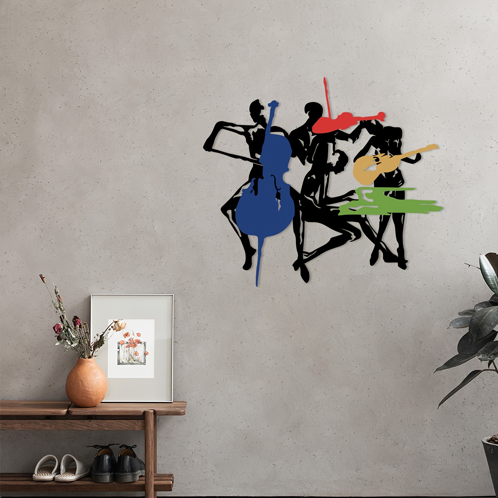 TEMU Art mural en métal bande, Art en métal, Art en métal coloré, Design moderne, Art en métal moderne, Décoration intérieure moderne, Décoration