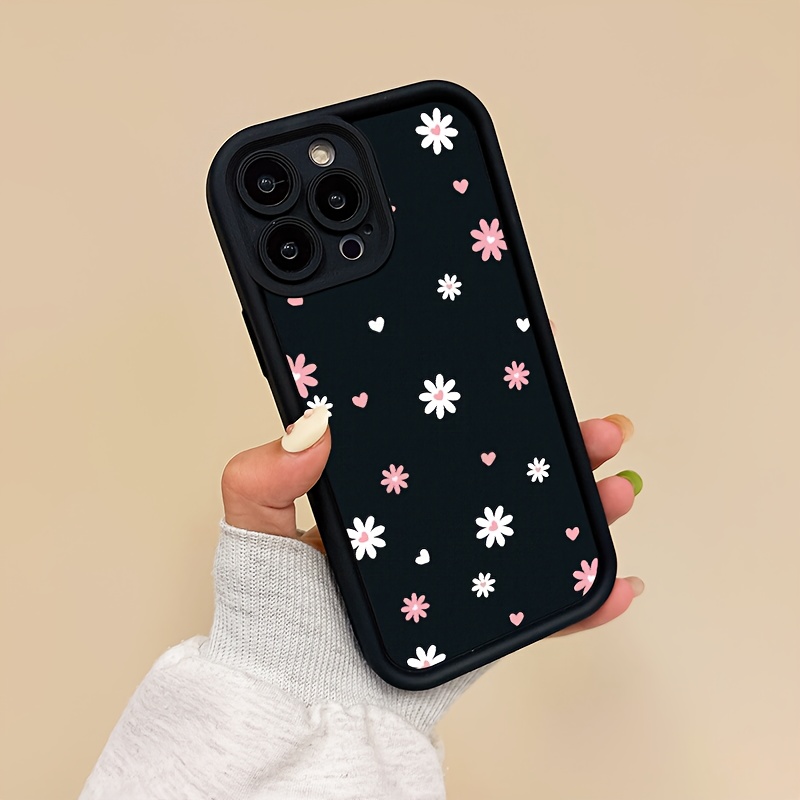 TEMU Phone Case - Suitable For Iphone 16 15 14 13 12 11 Pro Max Xs Xr 7 8 Plus Floral Pattern Phone Case Fashion Trendy Style Creative Gift Fj1