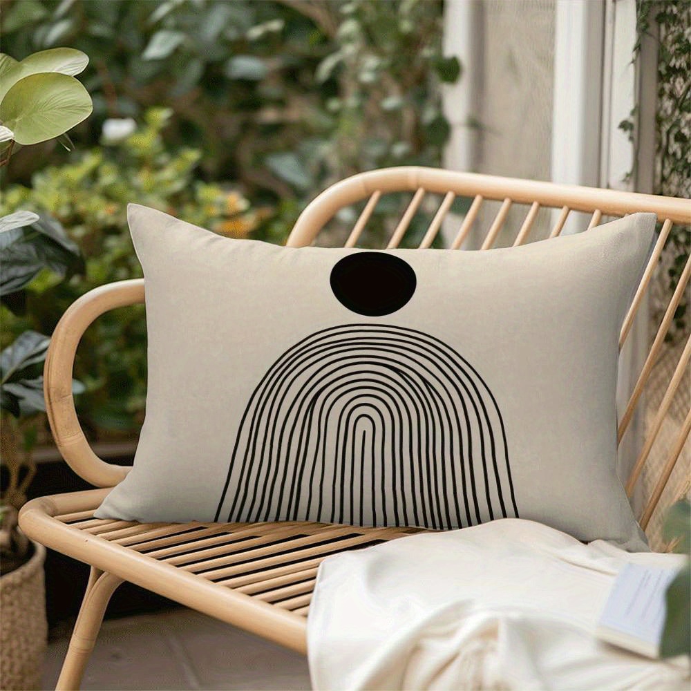 Boho Lumbar Modern Lumbar Throw Pillows MIULEE Pack Of Light Grey