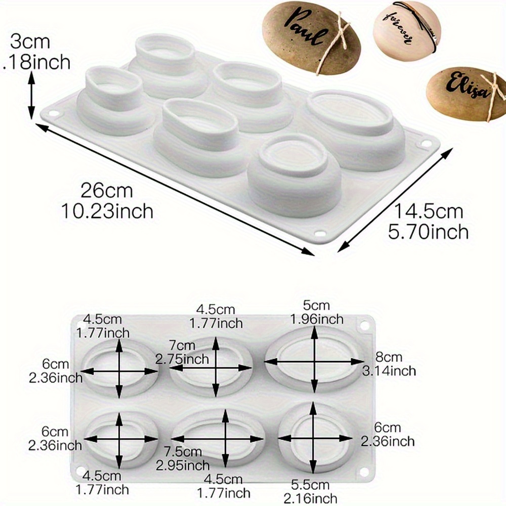 E-shop 3D - Silikonform, Gips, Beton Kunst - Ideal zum Bemalen von Steinen Geschenken, Heimdekoration