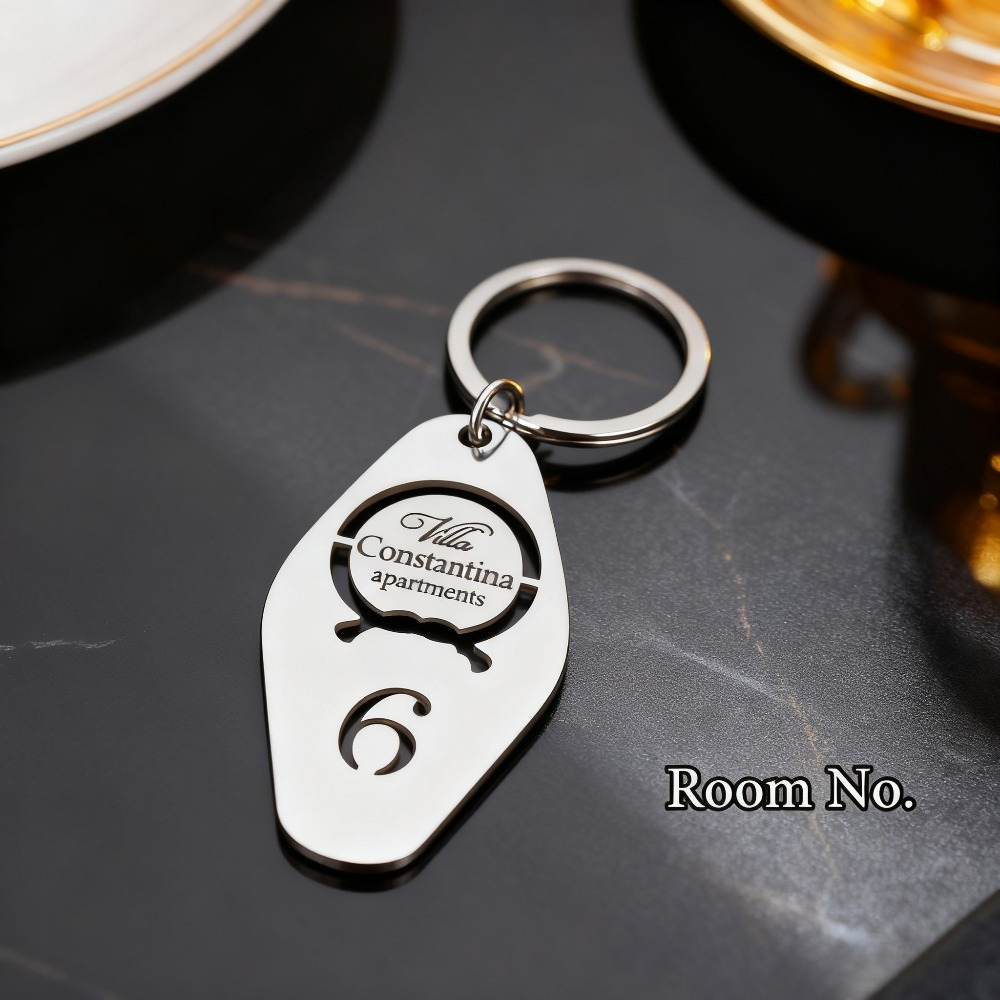 TEMU Portachiavi personalizzato 1 pz con numero della per hotel, motel, auto, motel, regalo per Natale, anniversario, aziendale, design elegante,