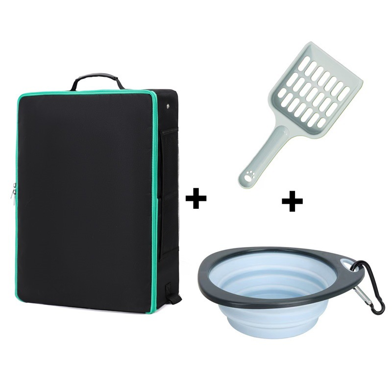 Cat Travel Cat Litter Box Portable Foldable Cat Litter Box Fabric Cat Litter Box Cat Supplies Storage Bag - Image 5