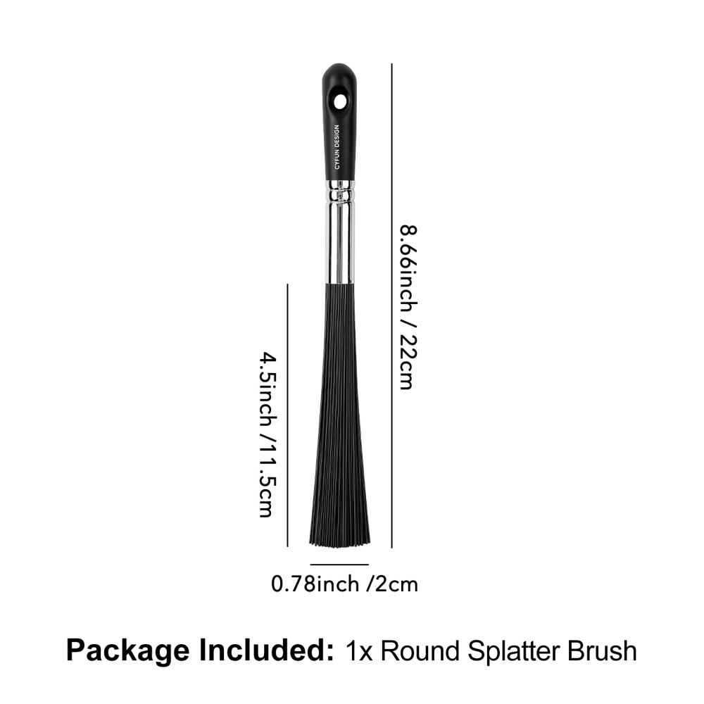 E-shop Flacher/Runder Spritzpinsel; Abstrakter Kunstpinsel zum Hinzufügen von Flecken, Spritzern und Punkten