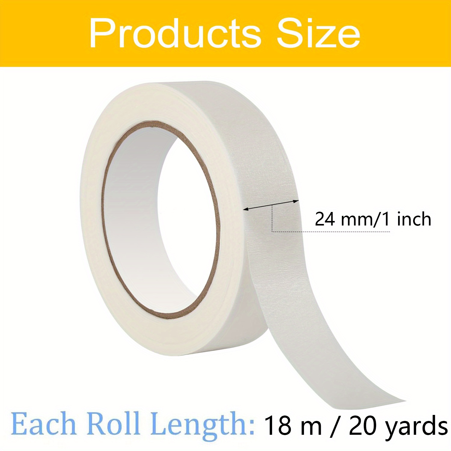 30 rolls of white masking tape versatile beige painters tape measuring 0 94 inches by 20 yards suitable for painting labeling packing crafts and art projects