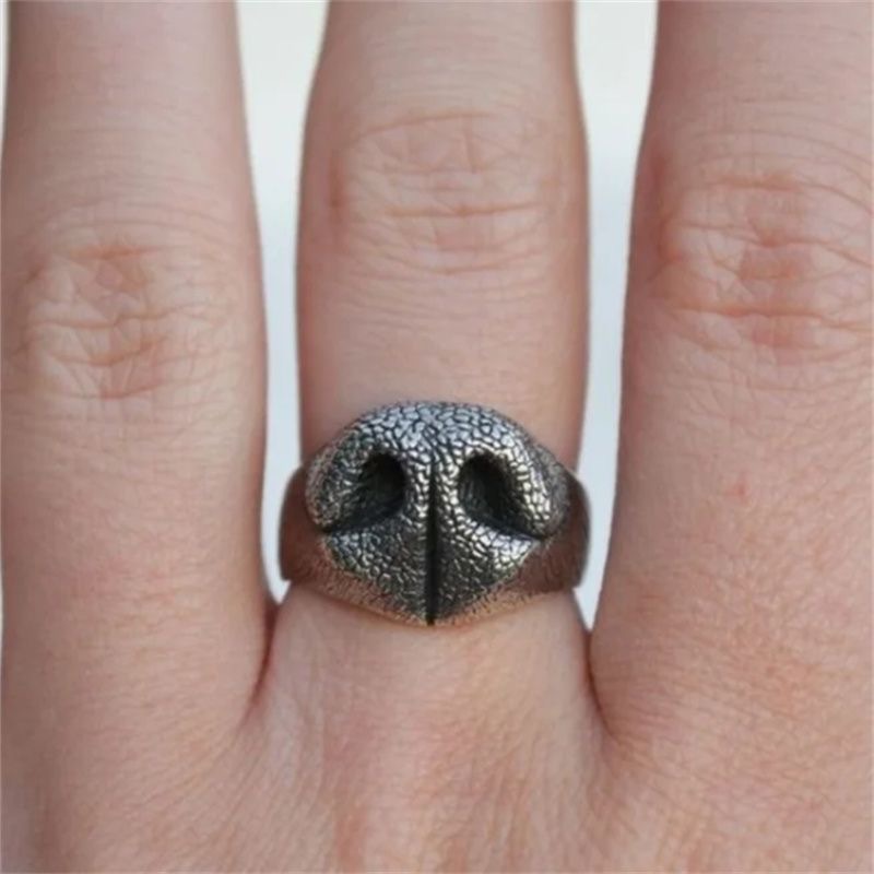 Image of Dog Nose Ring - Realistic Canine Accessory With Open Hoop, Bohemian Pet-themed For Daily Wear & Costume Parties, Gift (no Plating)