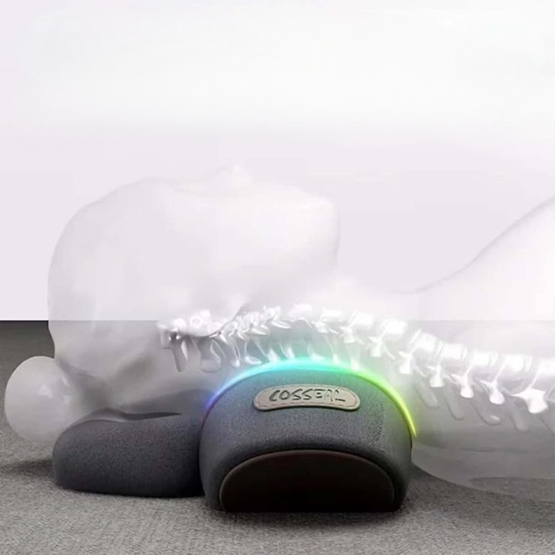 1pc Ergonomic Memory Foam Humpback Pillow - Black & Brown, Neck & Shoulder Support, Contoured Pillow for Sleeping And Relaxation, Comfortable Rest Pillow, Ergonomic Design, Soft Texture