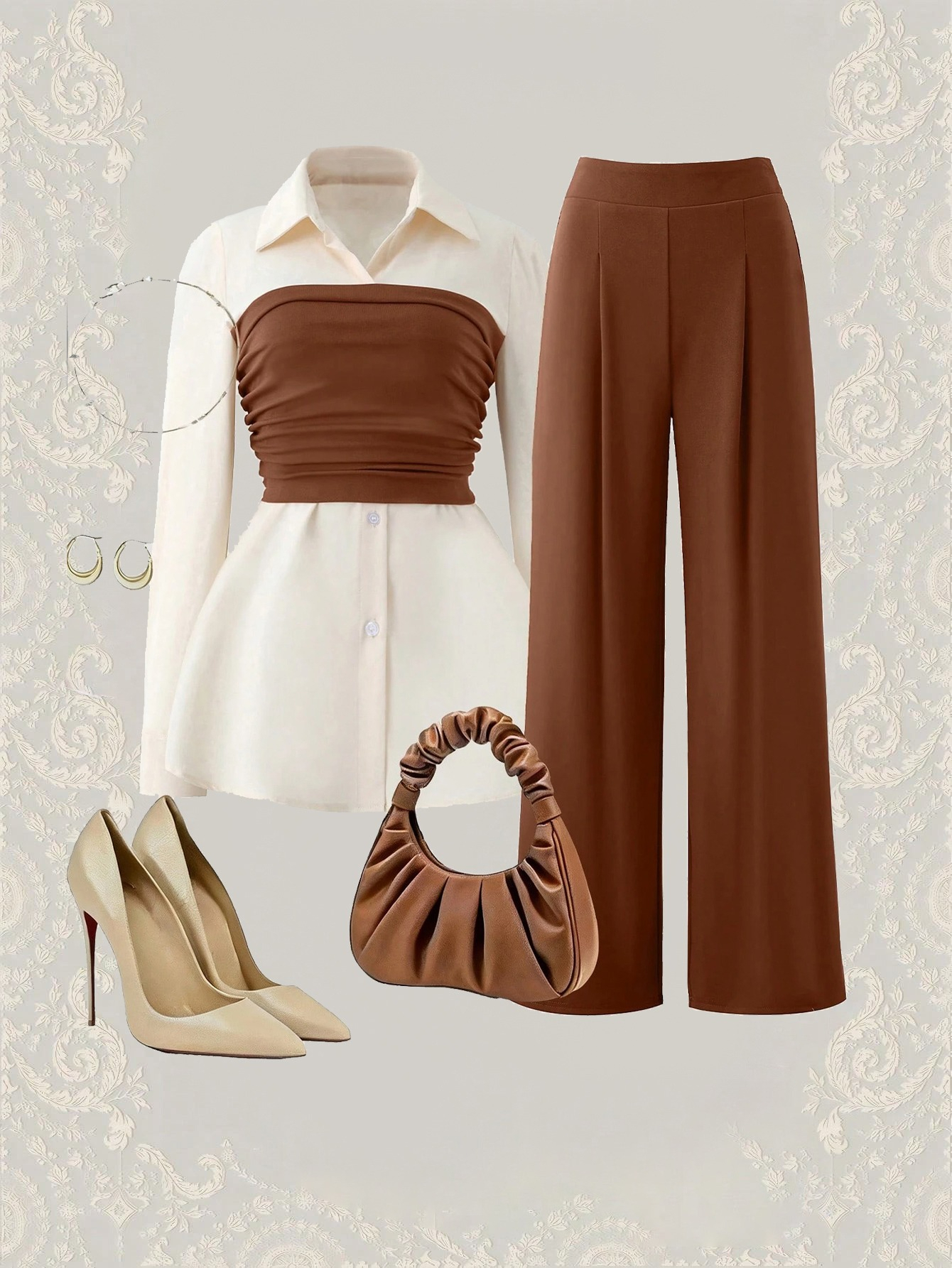 brown leather shift dress 1960s Lambskin Leather Shift Dress main image 1