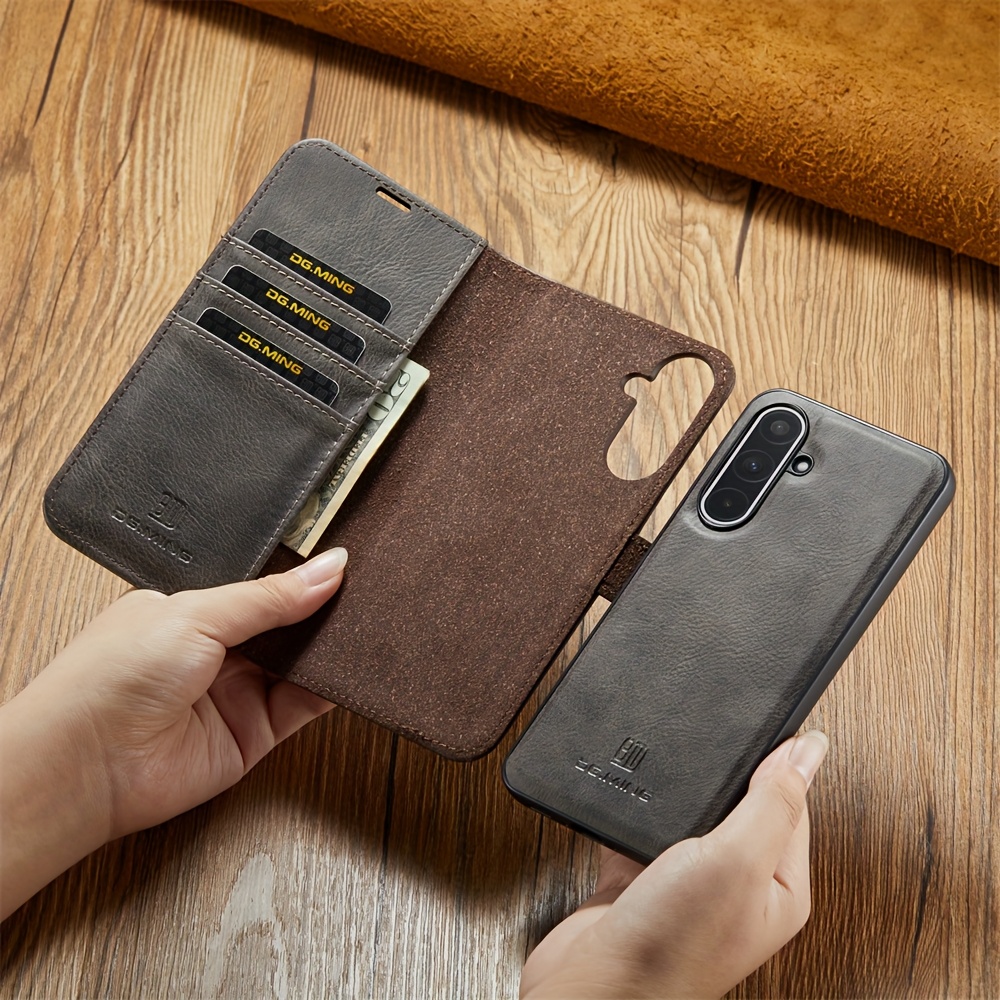 TEMU 2-in-1 Removable Leather Wallet Phone Case Designed For Galaxy A56 A36 A26 A16 A06 A55 A35 A25 A15 A54 A34 A14 A53 A33 A13 A52 Flip Cover, Flip