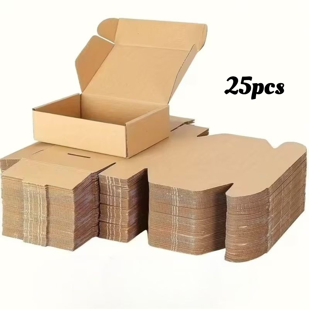 TEMU 25 boîtes d'expédition en papier d'avion, boîtes épaisses et robustes pour ajouts faits main, marchandises textiles et colis cadeaux, pour la